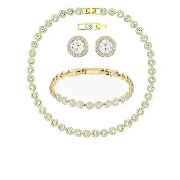 SALE❣️Gorgeous Swarovski Una Angelic Necklace Bracelet & Studs Set - Picture 8 of 12